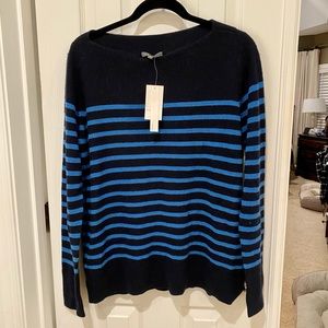 BNWT!  100% Cashmere VINCE Stripe Sweater!